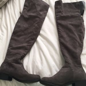 Charlotte Russe grey over the knee boots